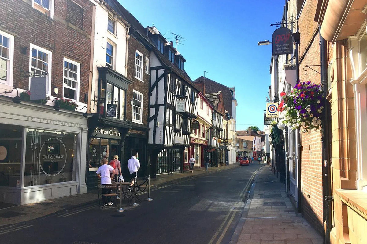 Hunter House Apartment location-Goodramgate street scene in York city centre
