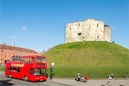 Clifford’s Tower and surrounding green space near the Hunter House Apartment in York